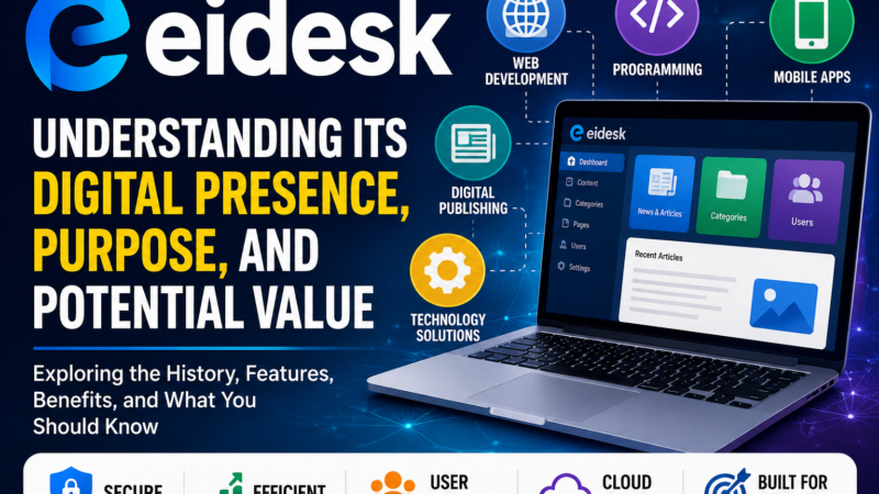 Eidesk: Understanding Its Digital Presence, Purpose, and Potential Value