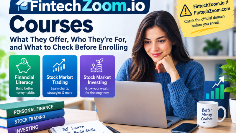 FintechZoom.io Courses: What They Offer & What to Check 2026